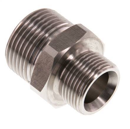 G 1'' x G 3/4'' RVS Borstnippel 40 Bar