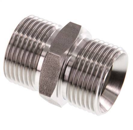 G 1'' RVS Borstnippel 40 Bar