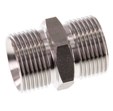 G 1'' RVS Borstnippel 40 Bar