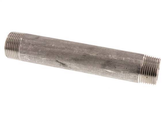 R 1'' Stainless steel Double Pipe Nipple 20 Bar DIN 2982 - 180mm