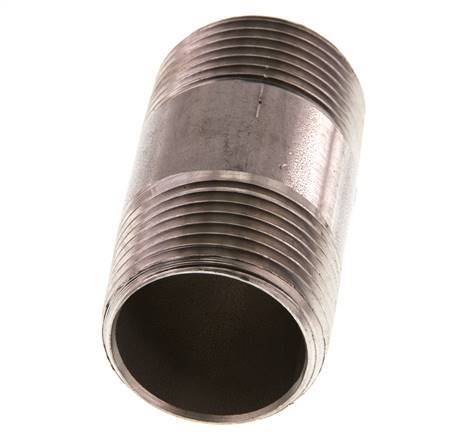 R 1'' Stainless steel Double Pipe Nipple 20 Bar DIN 2982 - 60mm