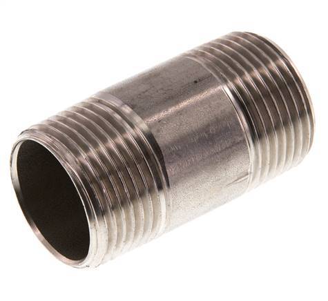 R 1'' Stainless steel Double Pipe Nipple 20 Bar DIN 2982 - 60mm