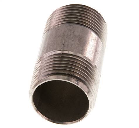 R 1'' Stainless steel Double Pipe Nipple 20 Bar DIN 2982 - 60mm