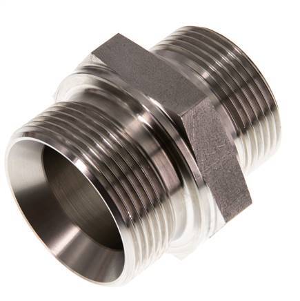 G 1 1/2'' x G 1 1/4'' RVS Borstnippel 315 Bar - Hydrauliek