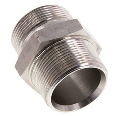 1 1/2'' NPT x G 1 1/2'' RVS Borstnippel 40 Bar - Hydrauliek