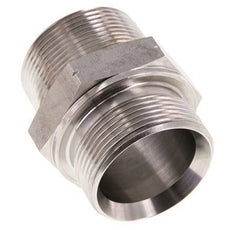 1 1/2'' NPT x G 1 1/2'' RVS Borstnippel 40 Bar - Hydrauliek