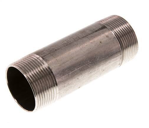 R 1 1/2'' Stainless steel Double Pipe Nipple 20 Bar DIN 2982 - 120mm