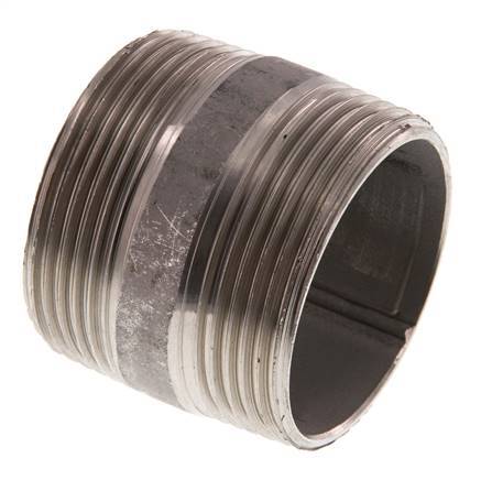 R 1 1/2'' Stainless steel Double Pipe Nipple 20 Bar DIN 2982 - 40mm