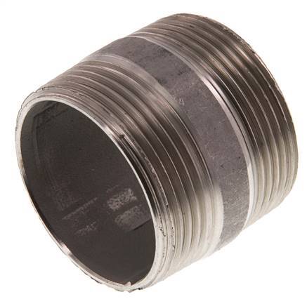 R 1 1/2'' Stainless steel Double Pipe Nipple 20 Bar DIN 2982 - 40mm