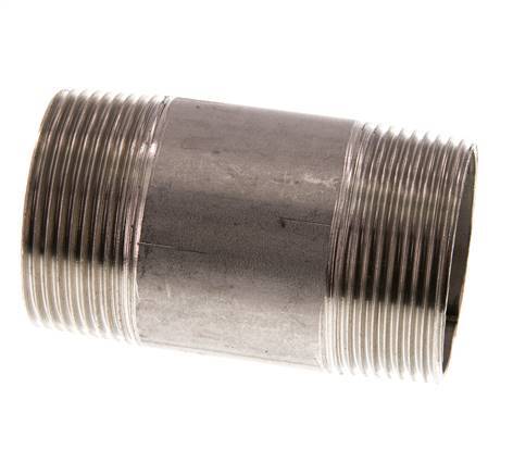 R 1 1/2'' Stainless steel Double Pipe Nipple 20 Bar DIN 2982 - 80mm