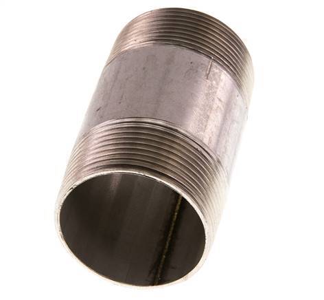 R 1 1/2'' Stainless steel Double Pipe Nipple 20 Bar DIN 2982 - 80mm