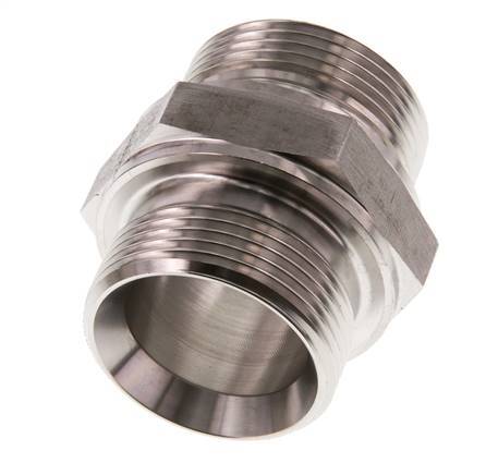 G 1 1/4'' Stainless steel Double Nipple 315 Bar - Hydraulic