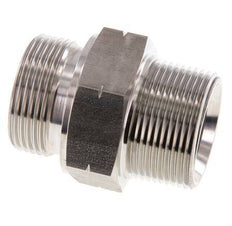 1 1/4'' NPT x G 1 1/4'' RVS Borstnippel 40 Bar - Hydrauliek
