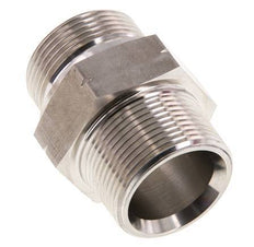 1 1/4'' NPT x G 1 1/4'' RVS Borstnippel 40 Bar - Hydrauliek