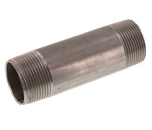 R 1 1/4'' Stainless steel Double Pipe Nipple 20 Bar DIN 2982 - 120mm