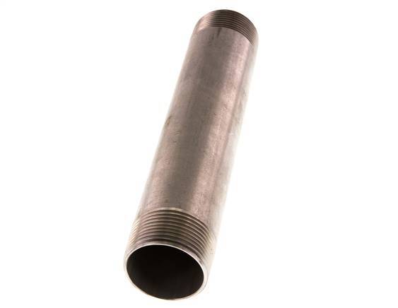 R 1 1/4'' Stainless steel Double Pipe Nipple 20 Bar DIN 2982 - 200mm