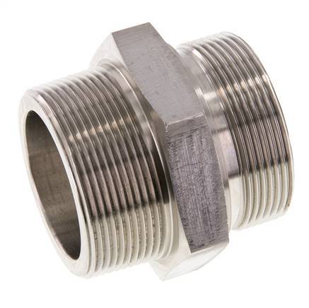 2'' NPT x G 2'' RVS Borstnippel 40 Bar - Hydrauliek