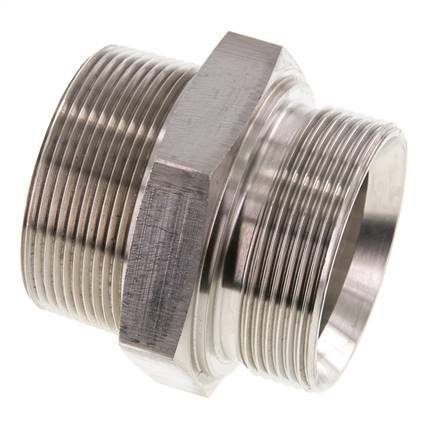 2'' NPT x G 2'' RVS Borstnippel 40 Bar - Hydrauliek