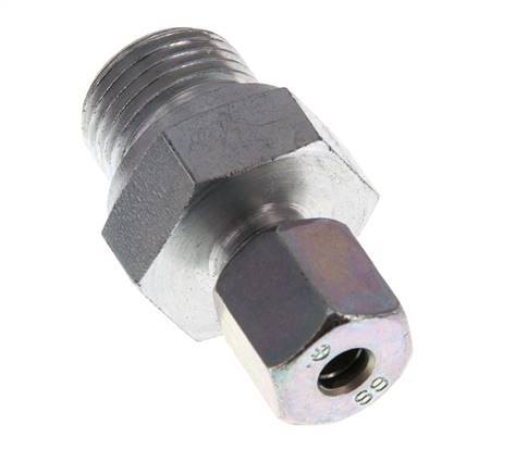 G 1/2'' Buitendraad x 6S Verzinkt Stalen Rechte Snijring Koppeling 630 Bar DIN 2353