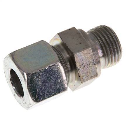 G 1/2'' Buitendraad x 14S Verzinkt Stalen Rechte Snijring Koppeling 630 Bar DIN 2353