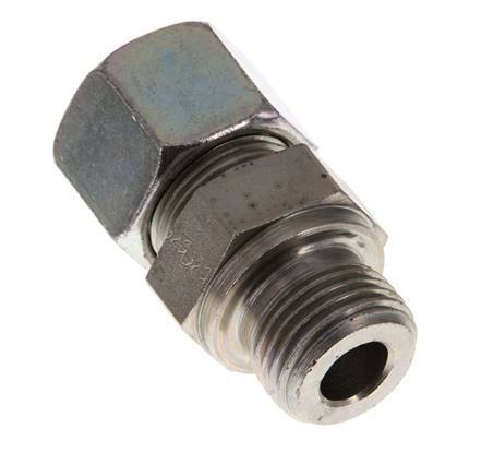G 1/2'' Buitendraad x 14S Verzinkt Stalen Rechte Snijring Koppeling 630 Bar DIN 2353