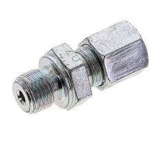 G 1/4'' Male x 6S Zinc plated Steel Straight Cutting Ring 630 Bar DIN 2353 [2 Pieces]