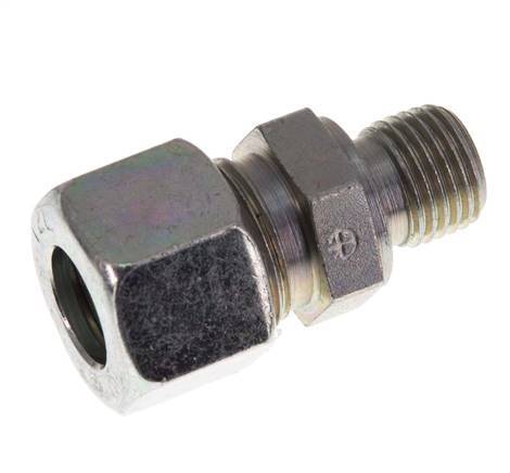 G 1/4'' Male x 12L Zinc plated Steel Straight Cutting Ring 315 Bar DIN 2353 [2 Pieces]