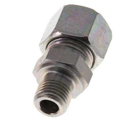G 1/4'' Male x 12L Zinc plated Steel Straight Cutting Ring 315 Bar DIN 2353 [2 Pieces]
