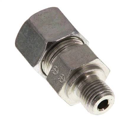 G 1/4'' Male x 12S Zinc plated Steel Straight Cutting Ring 630 Bar DIN 2353