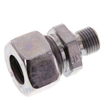 G 1/4'' Male x 15L Zinc plated Steel Straight Cutting Ring 315 Bar DIN 2353