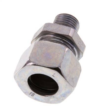G 1/4'' Buitendraad x 15L Verzinkt Stalen Rechte Snijring Koppeling 315 Bar DIN 2353