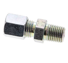 1/4'' NPT Male x 6S Zinc plated Steel Straight Cutting Ring 630 Bar DIN 2353 [2 Pieces]