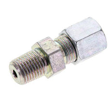 1/4'' NPT Male x 6S Zinc plated Steel Straight Cutting Ring 630 Bar DIN 2353 [2 Pieces]