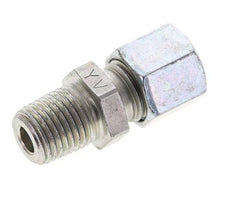 1/4'' NPT Male x 8L Zinc plated Steel Straight Cutting Ring 315 Bar DIN 2353 [2 Pieces]