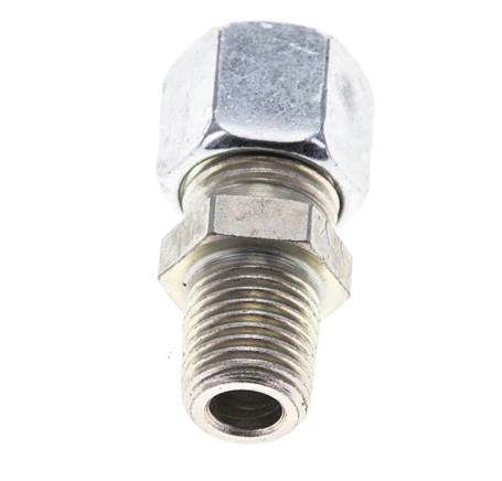 1/4'' NPT Male x 10L Zinc plated Steel Straight Cutting Ring 315 Bar DIN 2353 [2 Pieces]