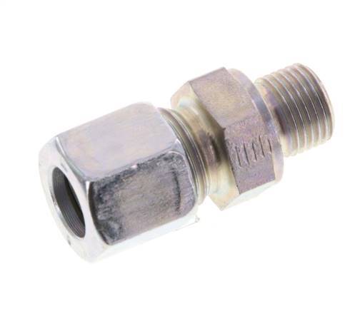 G 1/8'' Buitendraad x 8LL Verzinkt Stalen Rechte Snijring Koppeling 100 Bar DIN 2353