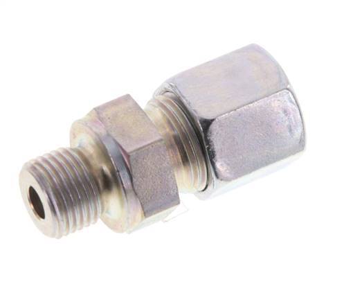 G 1/8'' Buitendraad x 8LL Verzinkt Stalen Rechte Snijring Koppeling 100 Bar DIN 2353