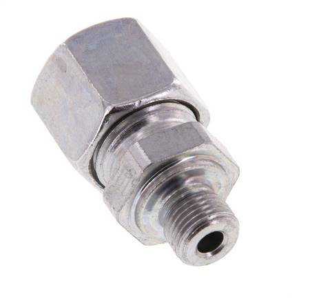 G 1/8'' Male x 10L Zinc plated Steel Straight Cutting Ring 315 Bar DIN 2353 [2 Pieces]