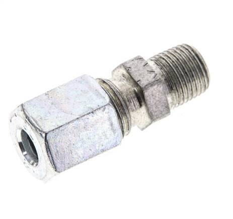 1/8'' NPT Male x 6L Zinc plated Steel Straight Cutting Ring 315 Bar DIN 2353 [2 Pieces]