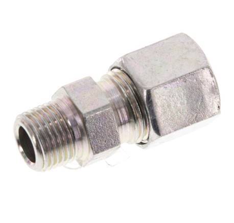 R 1/8'' Male x 8LL Zinc plated Steel Straight Cutting Ring 100 Bar DIN 2353 [2 Pieces]