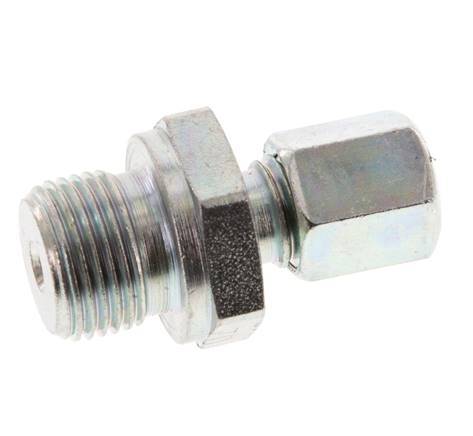 G 3/8'' Male x 6L Zinc plated Steel Straight Cutting Ring 315 Bar DIN 2353 [2 Pieces]