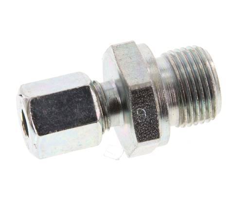 G 3/8'' Male x 6L Zinc plated Steel Straight Cutting Ring 315 Bar DIN 2353 [2 Pieces]