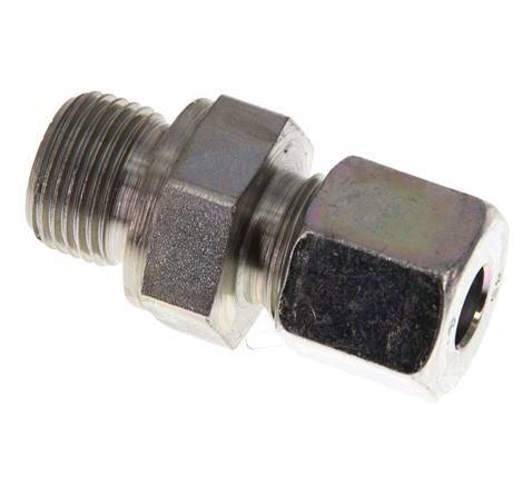 G 3/8'' Buitendraad x 8S Verzinkt Stalen Rechte Snijring Koppeling 630 Bar DIN 2353