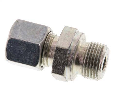 G 3/8'' Male x 10L Zinc plated Steel Straight Cutting Ring 315 Bar DIN 2353 [2 Pieces]