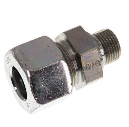 G 3/8'' Buitendraad x 16S Verzinkt Stalen Rechte Snijring Koppeling 400 Bar DIN 2353