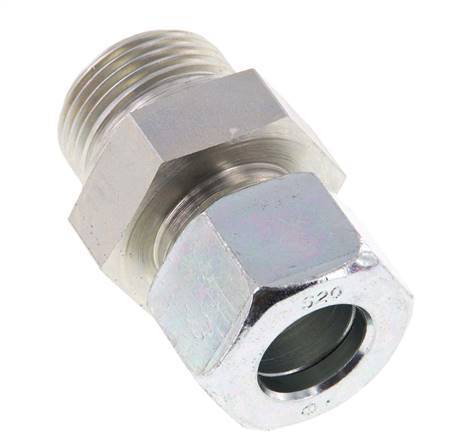G 1'' Buitendraad x 20S Verzinkt Stalen Rechte Snijring Koppeling 400 Bar DIN 2353