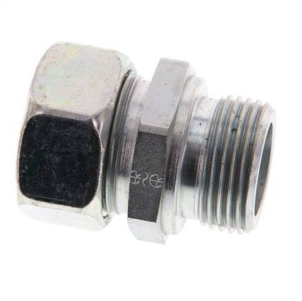 G 1'' Buitendraad x 28L Verzinkt Stalen Rechte Snijring Koppeling 160 Bar DIN 2353