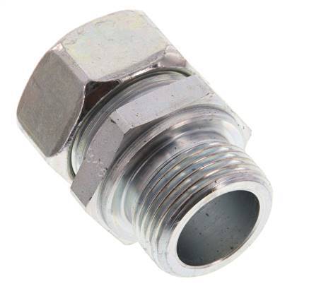 G 1'' Buitendraad x 28L Verzinkt Stalen Rechte Snijring Koppeling 160 Bar DIN 2353