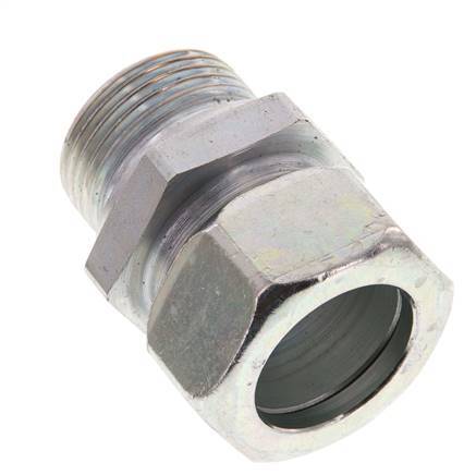 G 1'' Buitendraad x 28L Verzinkt Stalen Rechte Snijring Koppeling 160 Bar DIN 2353