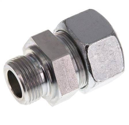 G 1'' Buitendraad x 30S Verzinkt Stalen Rechte Snijring Koppeling 400 Bar DIN 2353